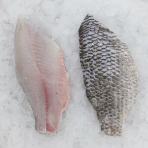 Black Tilapia fillet skin on